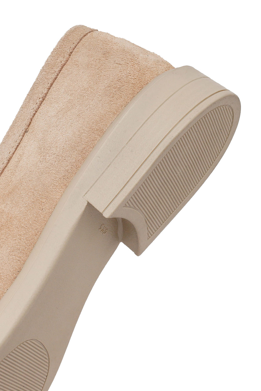 Woman Beige Tasselled Suede Loafer