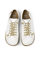 Camper Women's White Peu Laced Leather Sneaker | Derimod