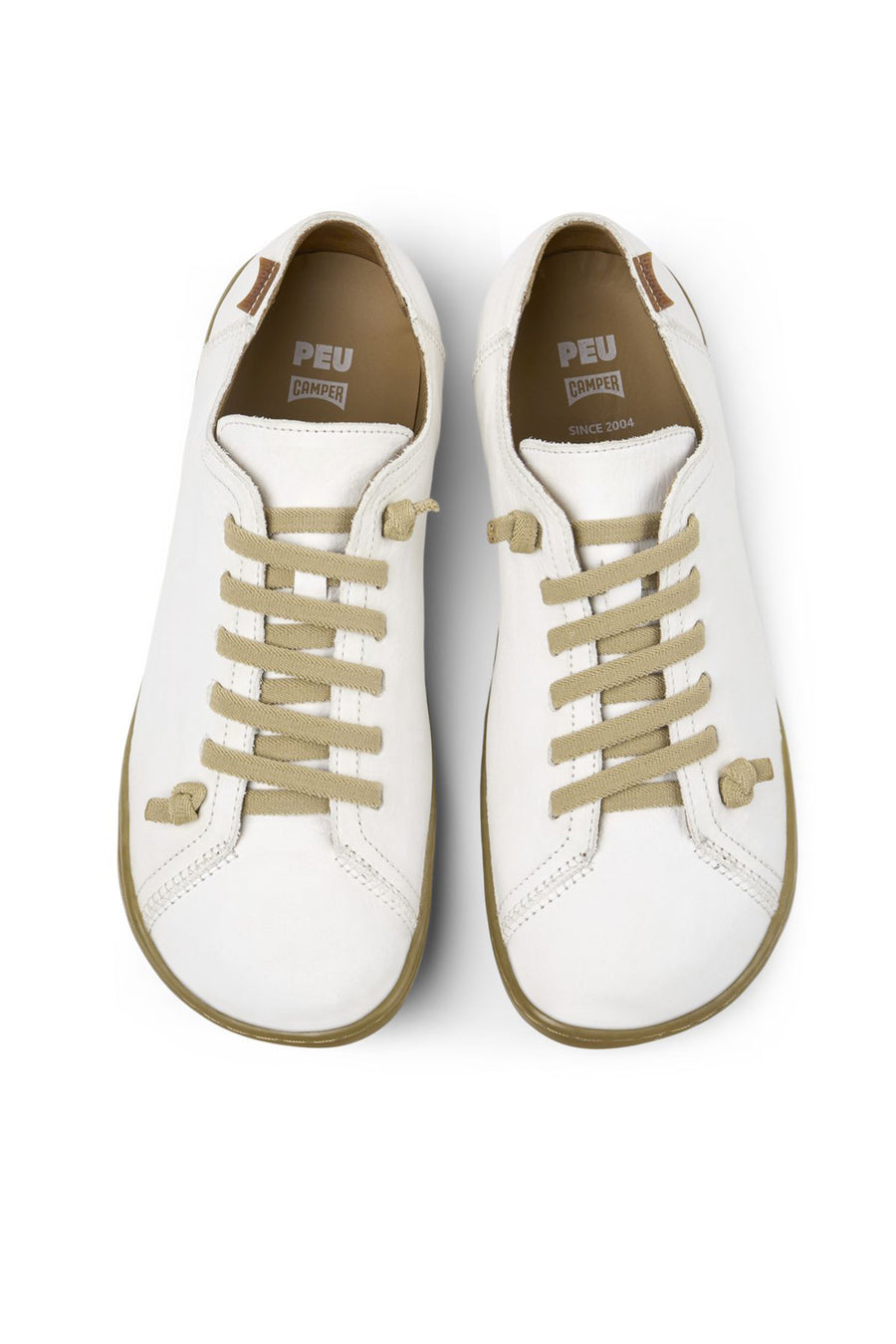 Camper Women's White Peu Laced Leather Sneaker