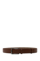 Male Dark Tan Leather Belt | Derimod