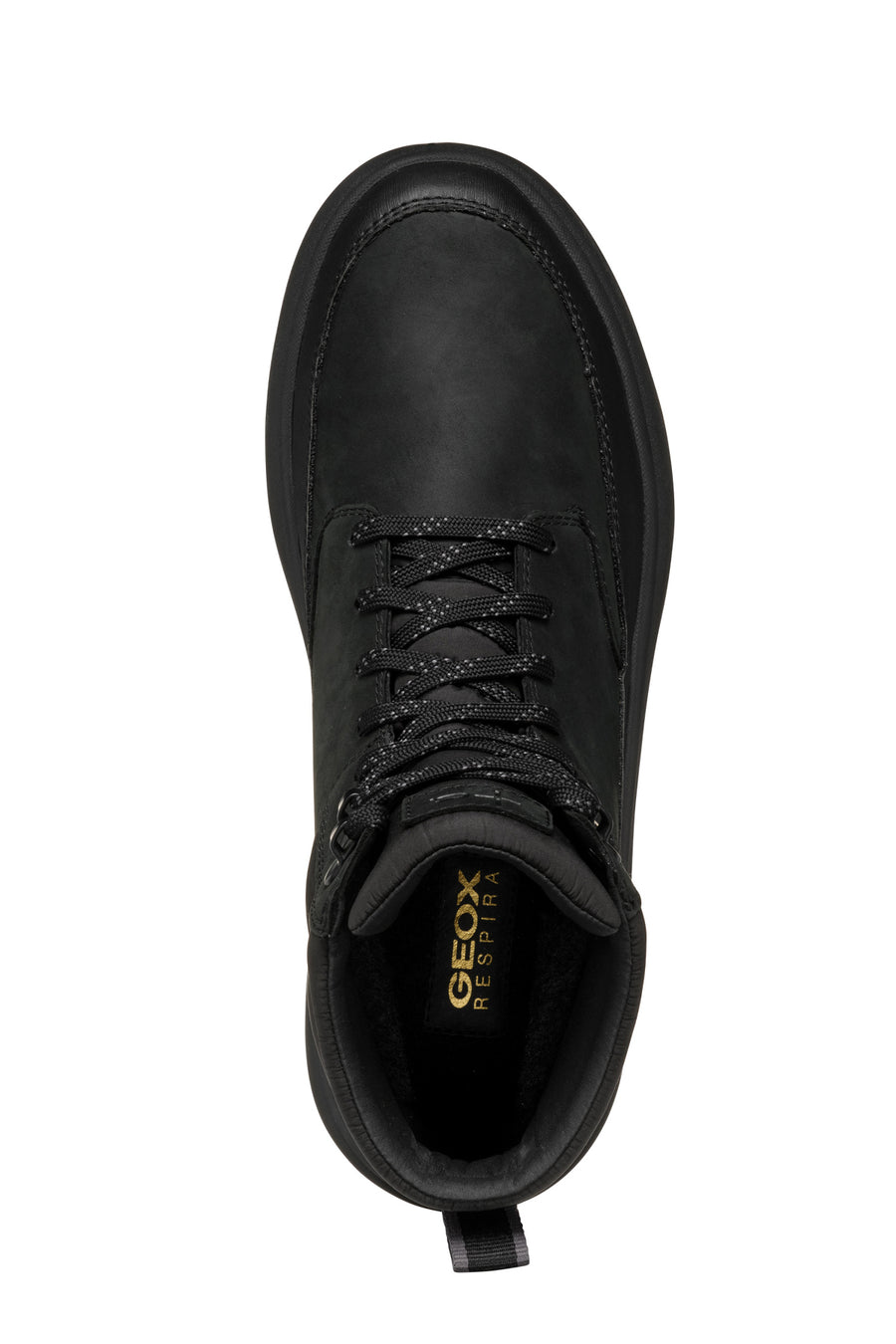 Geox Men's Black Granito + Grip Abx Laced Waterproof Leather Casual Boots