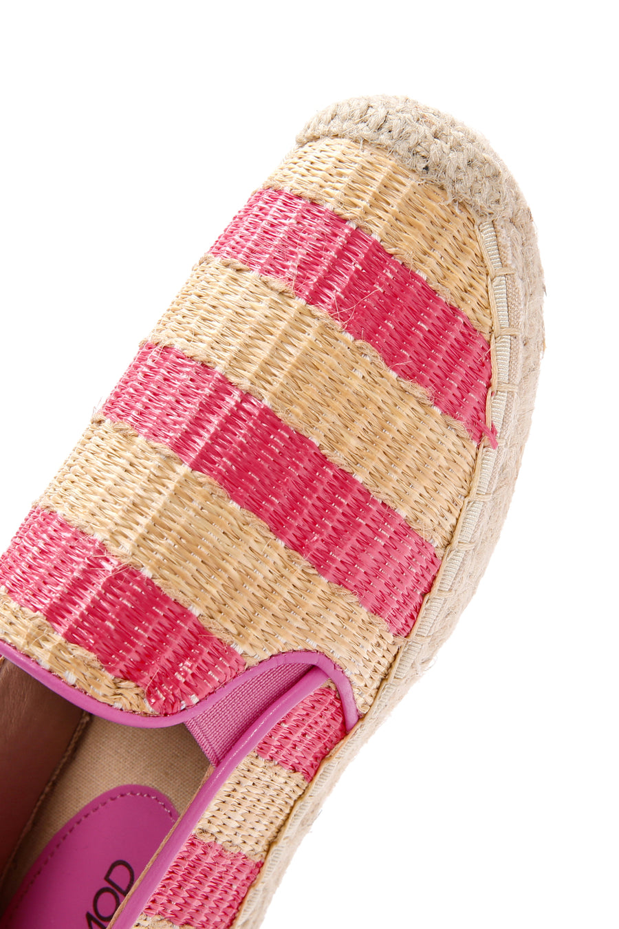 Women's Pink Straw Espadrilles