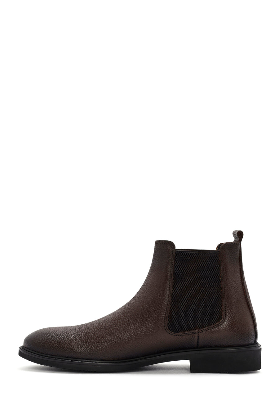 Male Brown Leather Casual Chelsea Boots
