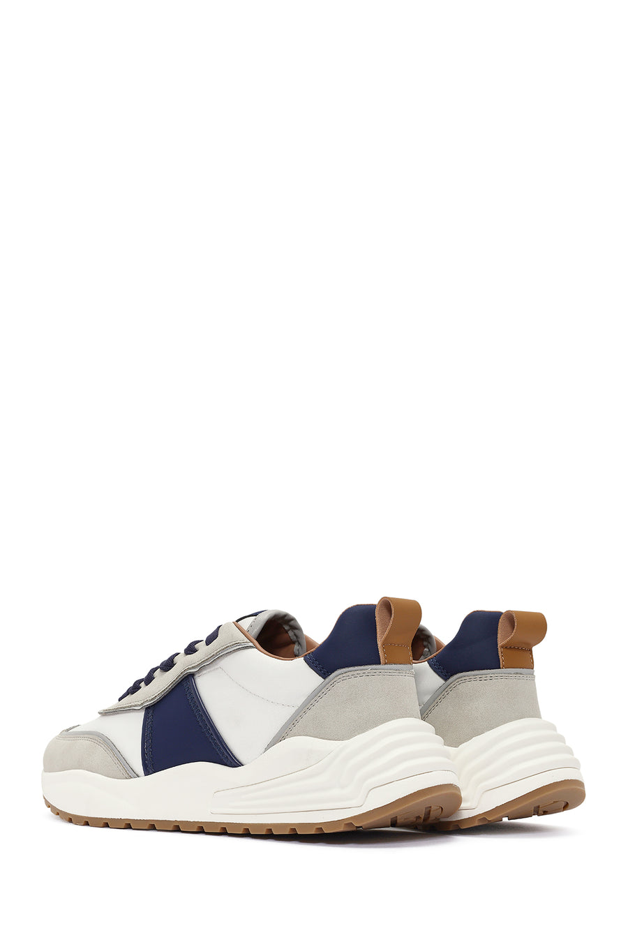 ACBC x DERİMOD Erkek Bej Bağcıklı Kalın Tabanlı Sneaker