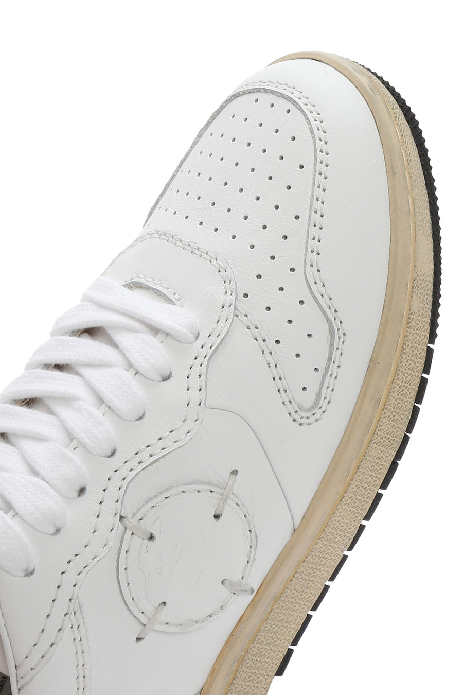 ACBC x DERİMOD Kadın Beyaz Bağcıklı Deri Sneaker