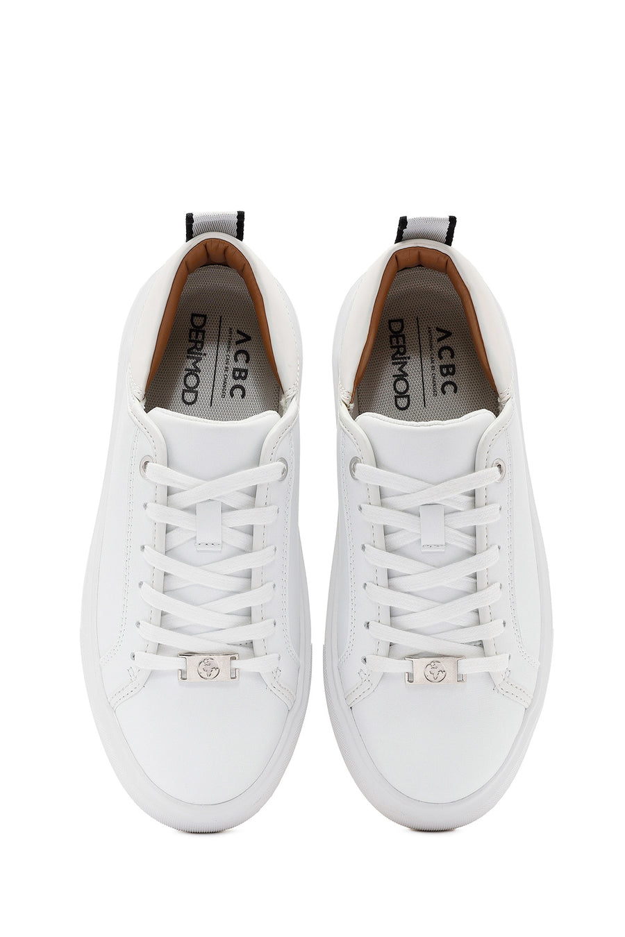 ACBC x Derimod Kadın Beyaz Bağcıklı Sneaker