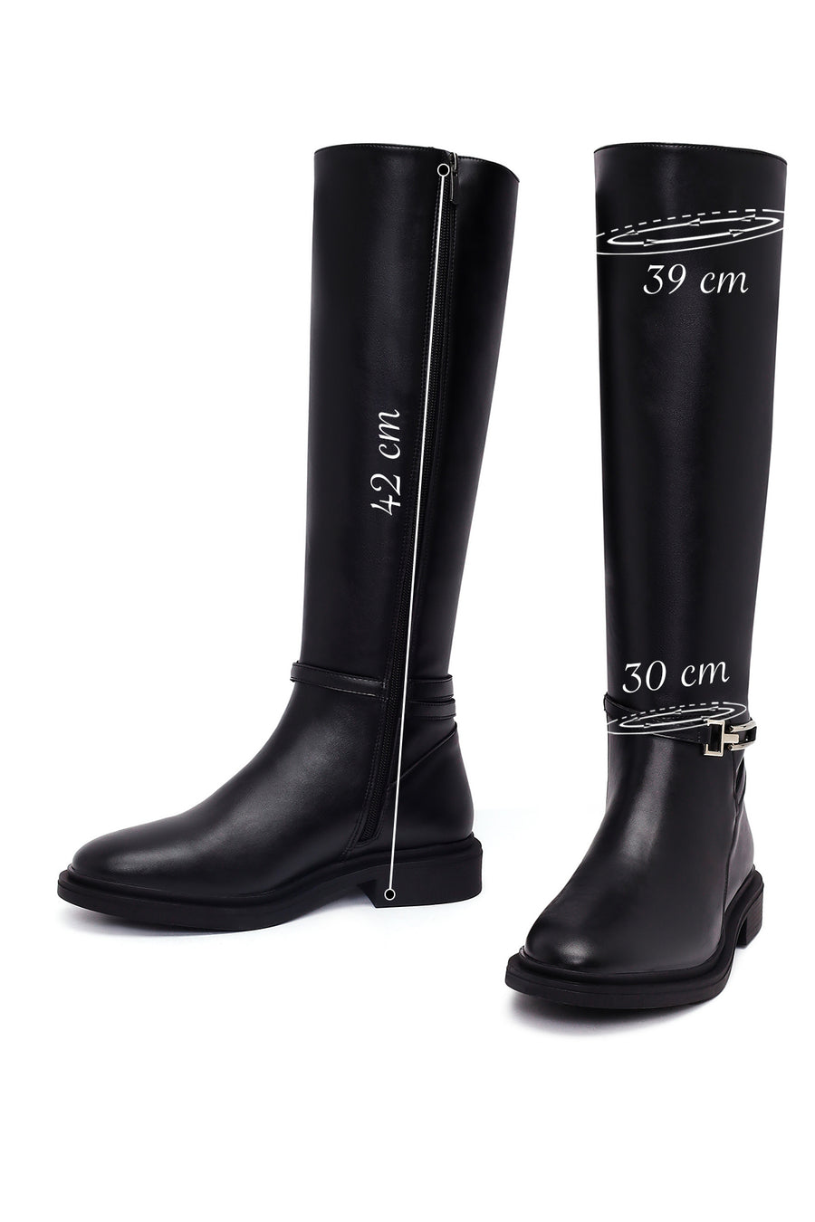 Woman Black Zip Closure Boot