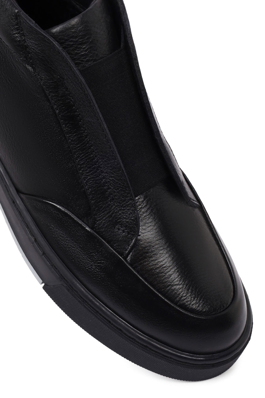 Men's Black Leather Sports Boots