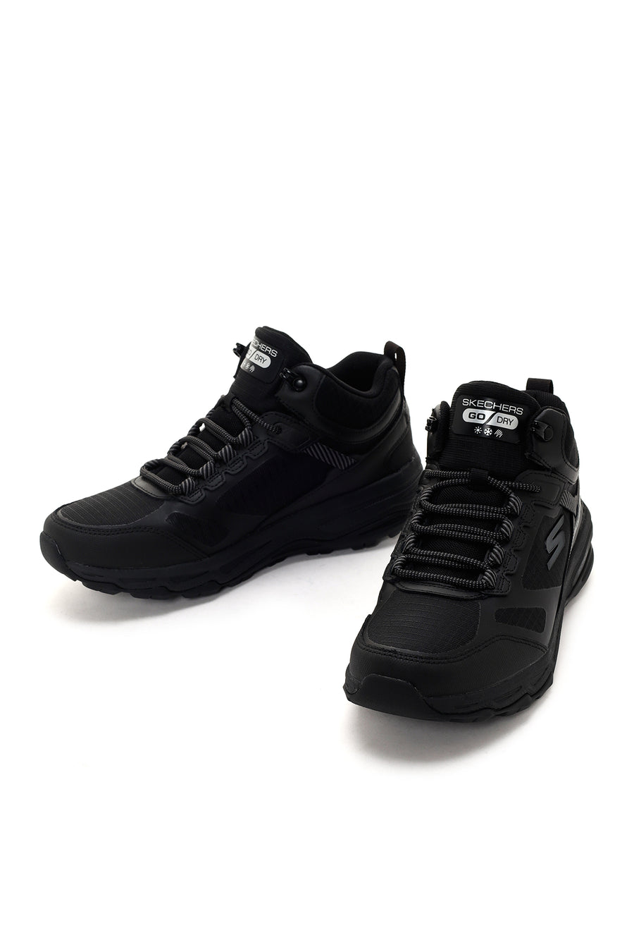 Skechers Men's Black Go Run Trail Altitude-Water Thick Soled Sneaker