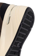 Woman Brown Lace-Up Wedge Sneaker | Derimod