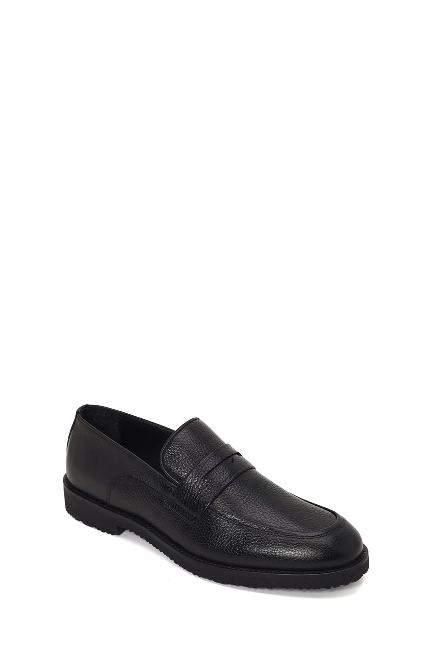Erkek Siyah Deri Klasik Loafer