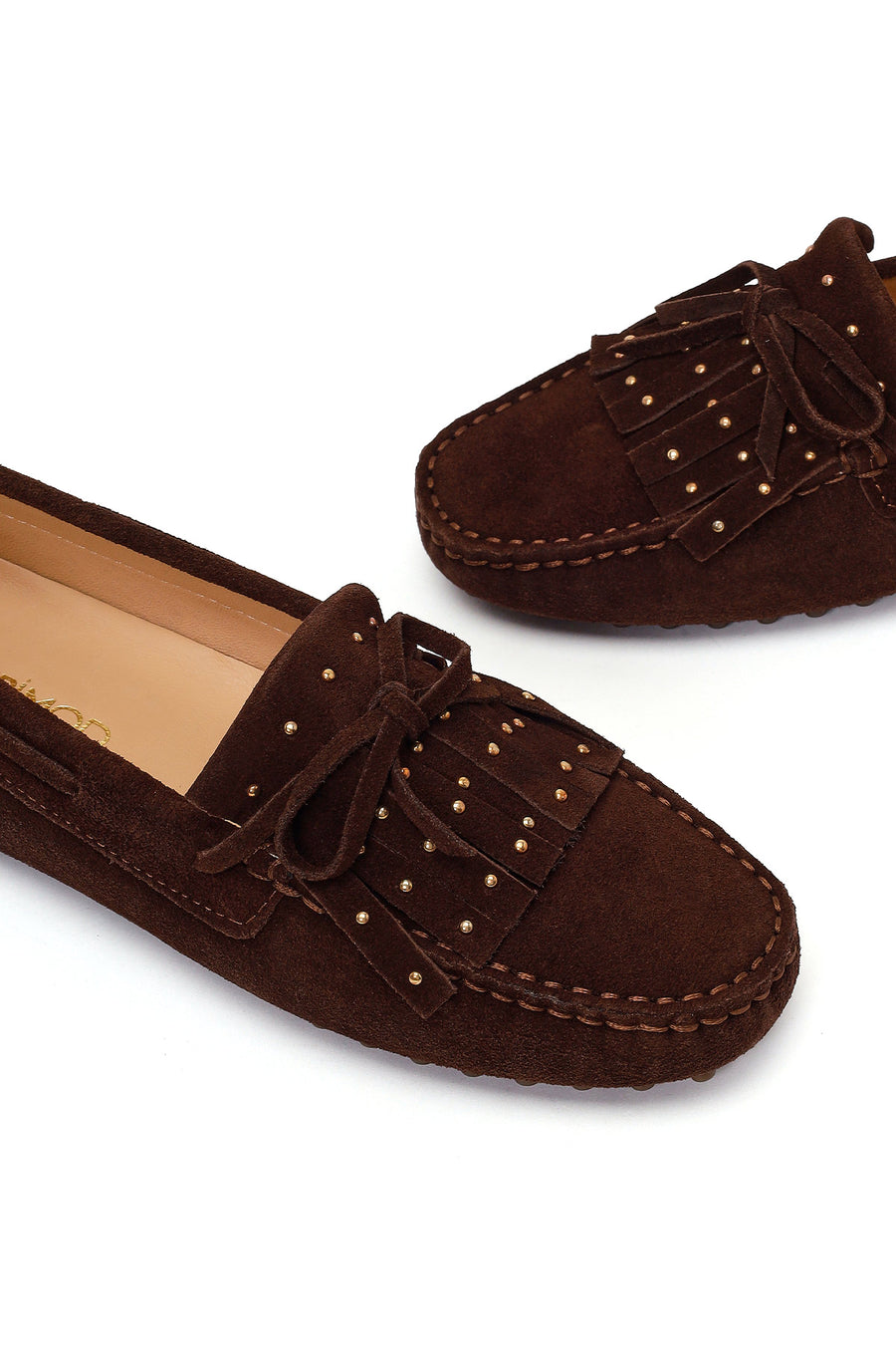 Woman Brown Tasselled Suede Loafer
