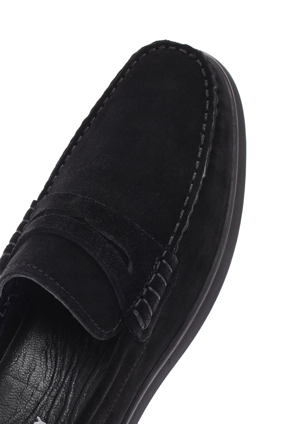 Derimod Fly Erkek Siyah Süet Deri Casual Loafer