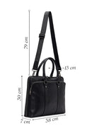 Men's Black Leather Briefcase | Derimod