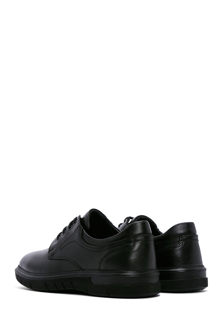Men's Black Lace-up Leather Casual Shoes
