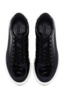 Men's Black Lace-up Leather Sneaker | Derimod