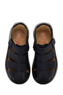 Camper Men's Black Pelotas Flota Leather Sandals | Derimod