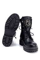 Women's Leather Stone Boots | Derimod