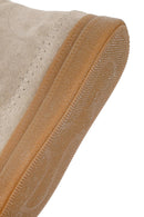 Woman Beige Lace-Up Thick-Soled Suede Leather Teddy Bot | Derimod
