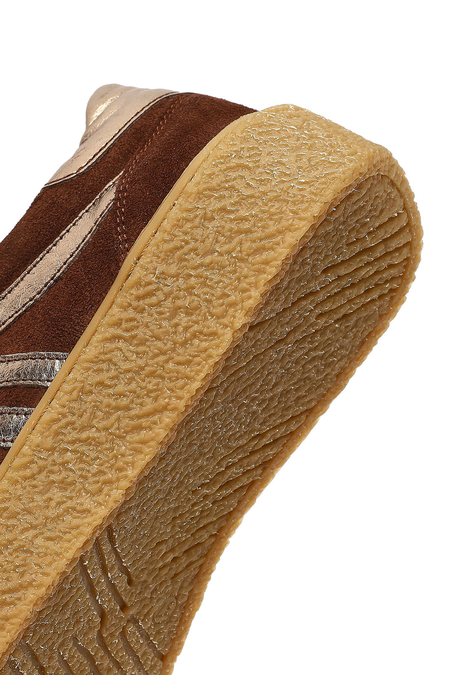Woman Brown Lace-Up Suede Leather Sneaker