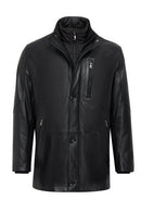 Nathan Men's Black Leather Coat | Derimod