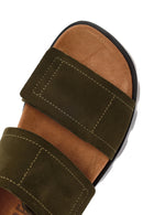 Camper Men's Green Brutus Leather Sandals | Derimod