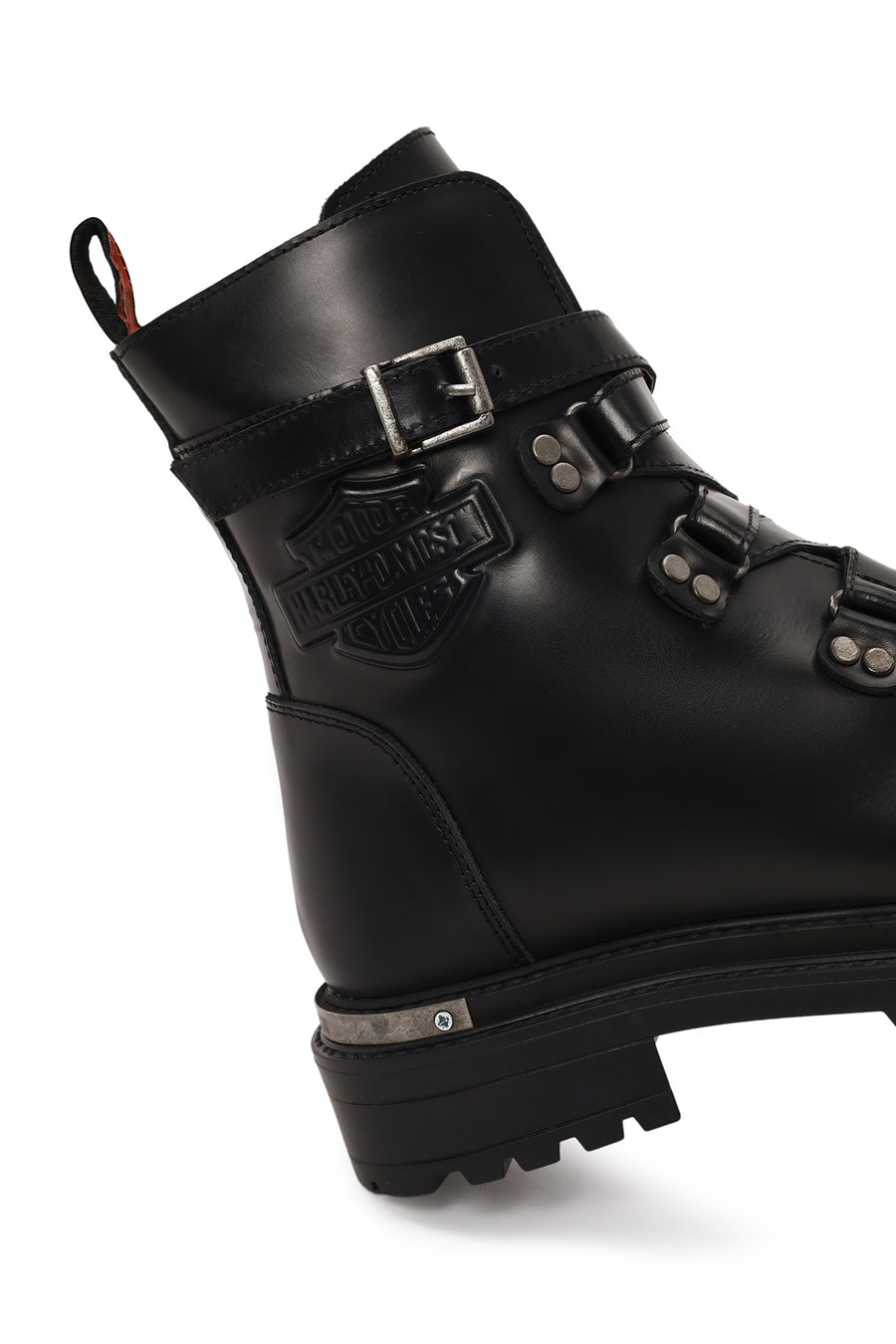 Harley Davidson Woman Black Camiel Zip Closure Leather Boots