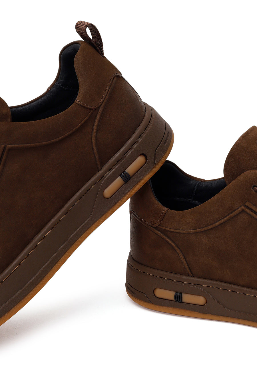 Erkek Kahverengi Bağcıklı Nubuk Deri Sneaker