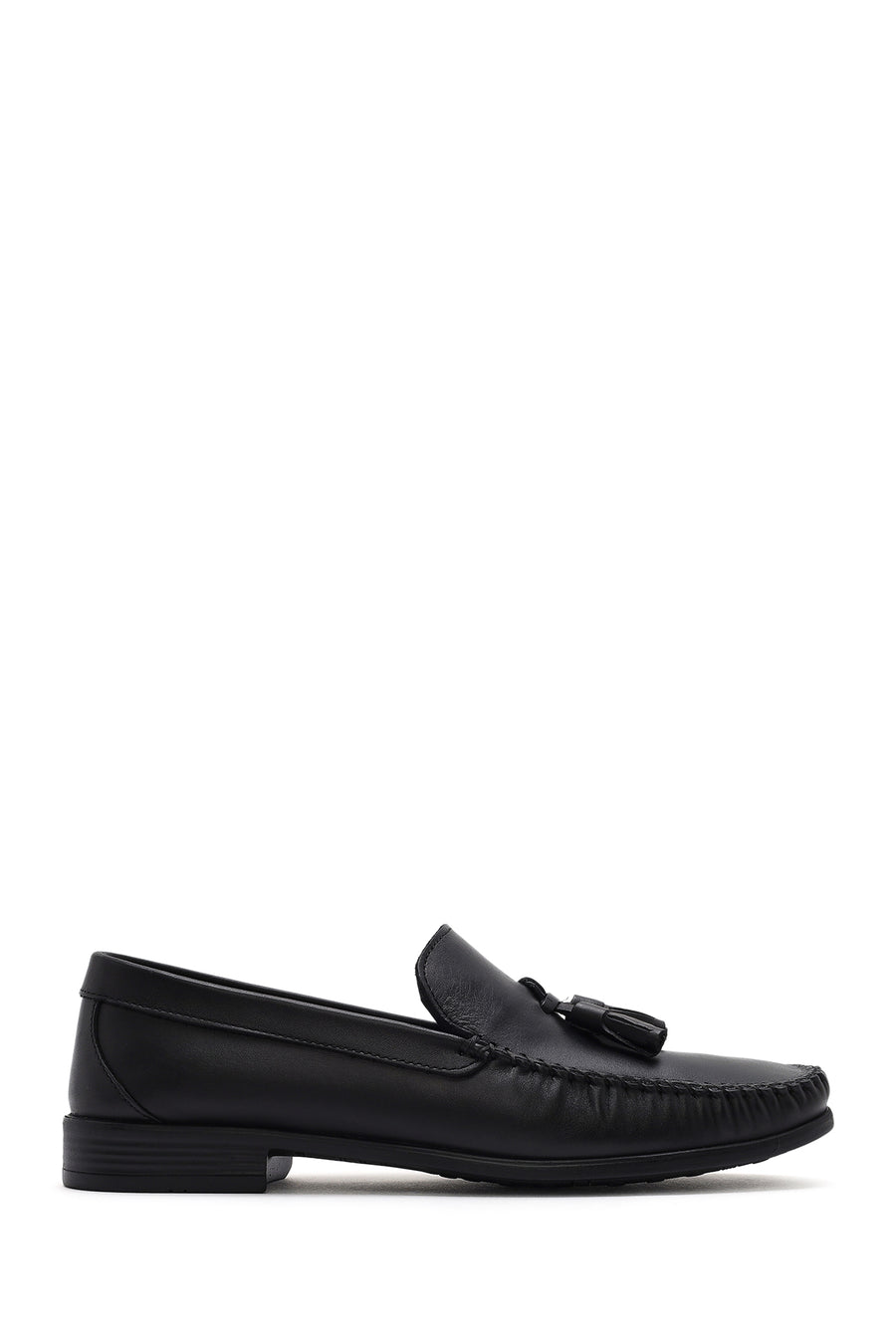 Men's Black Tasseled Leather Casual Loafer 25SFD754218 | Derimod