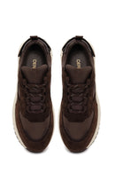 Woman Brown Lace-up Thick-soled Leather Sneaker | Derimod