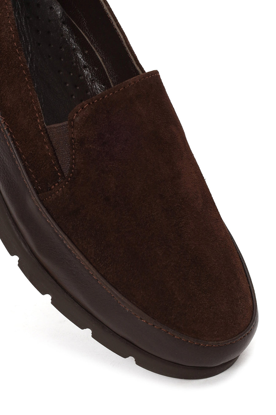 Woman Brown Suede Comfort Loafer