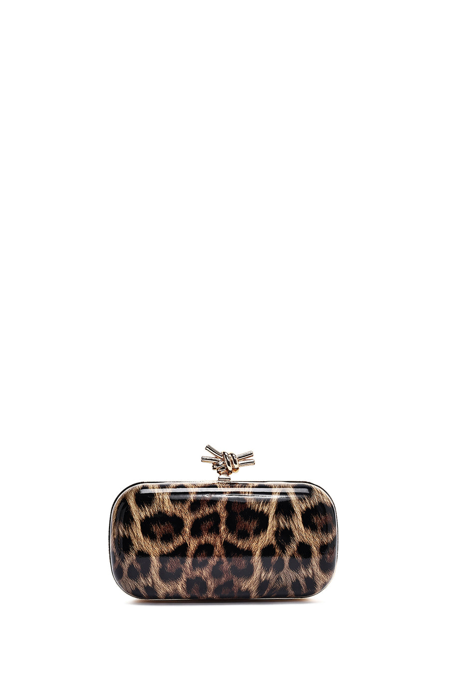 Woman Leopard Print Long Chain Strap Mini Box Evening Bag