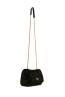 Women's Black Long Strap Plush Crossbody Bag | Derimod