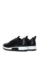 Men's Black Leather Thick Soled Sneaker | Derimod
