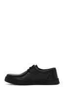 Male Black Lace-up Leather Casual Shoes | Derimod