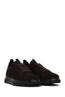 Male Brown Lace-Up Suede Leather Sneaker | Derimod