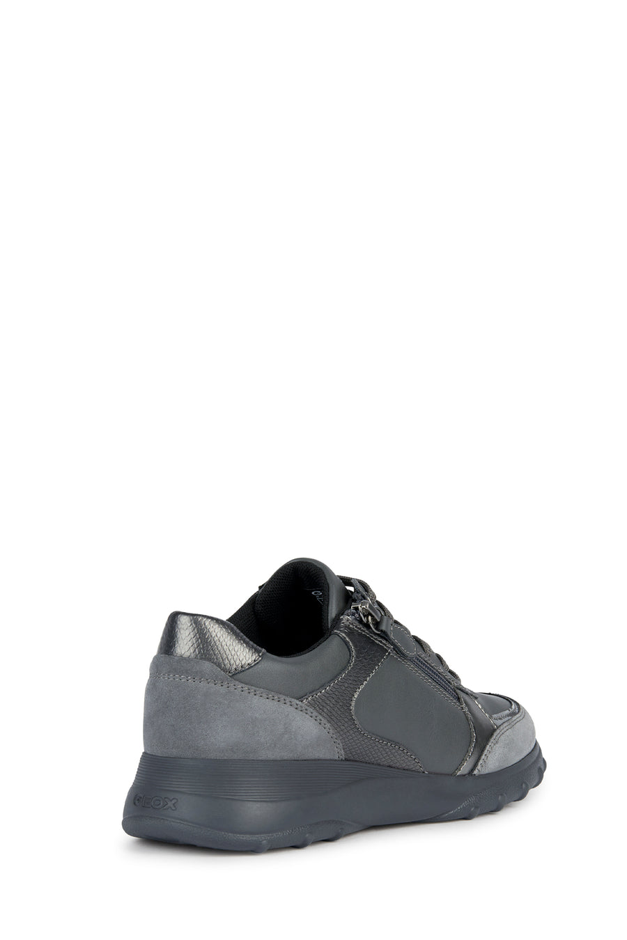 Geox Women's Gray Alleniee Suede Detailed Sneaker