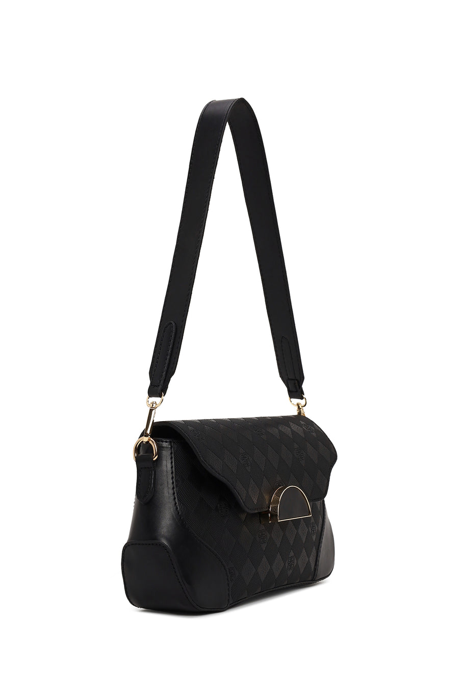 Woman Black Printed Shoulder Bag