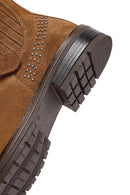 Woman Mink Suede Leather Chelsea Boots | Derimod