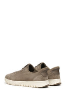Geox Men Beige U Flextrıde Plus Lace-up Suede Leather Sneaker | Derimod