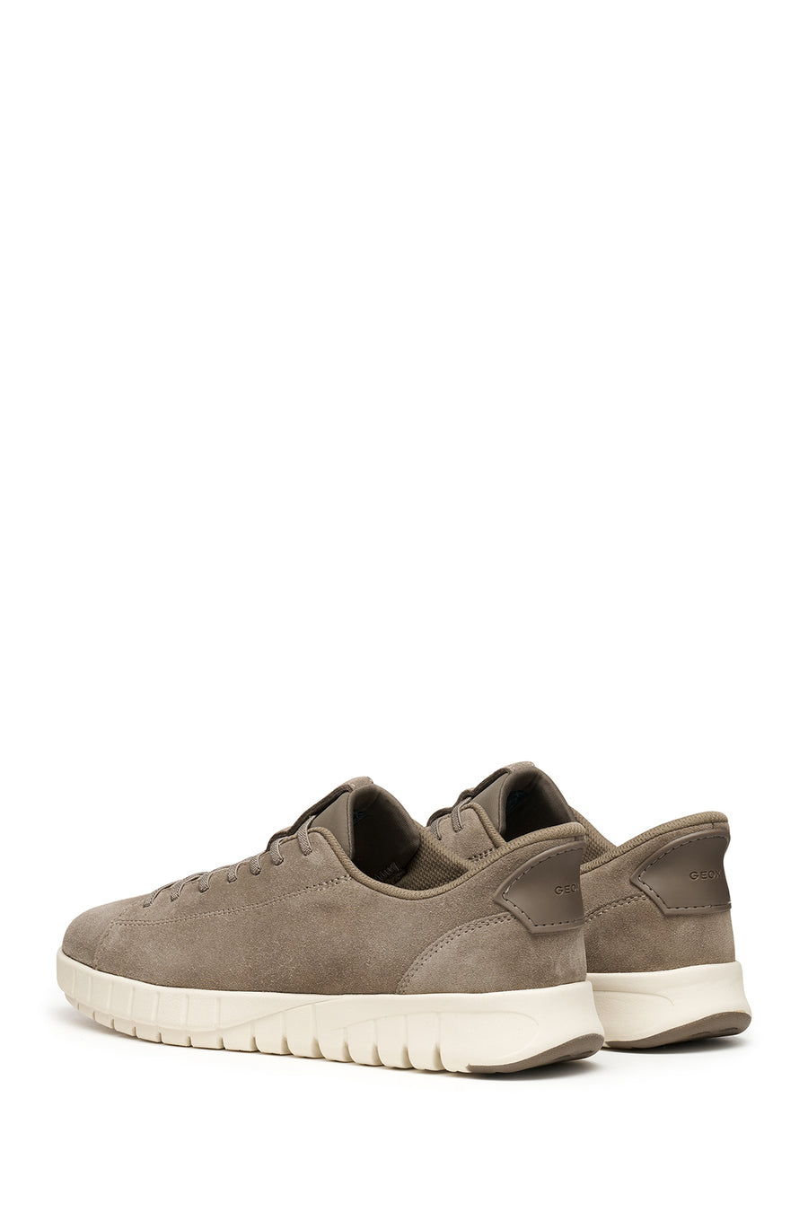 Geox Men Beige U Flextrıde Plus Lace-up Suede Leather Sneaker
