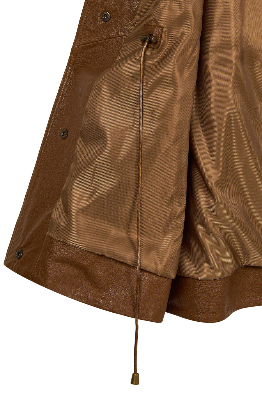 Sienna Woman Brown Oversize Leather Coat