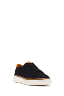 Erkek Siyah Bağcıklı Nubuk Deri Sneaker | Derimod