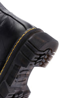 Women's Black Zippered Thick Soled Casual Leather Boots | Derimod