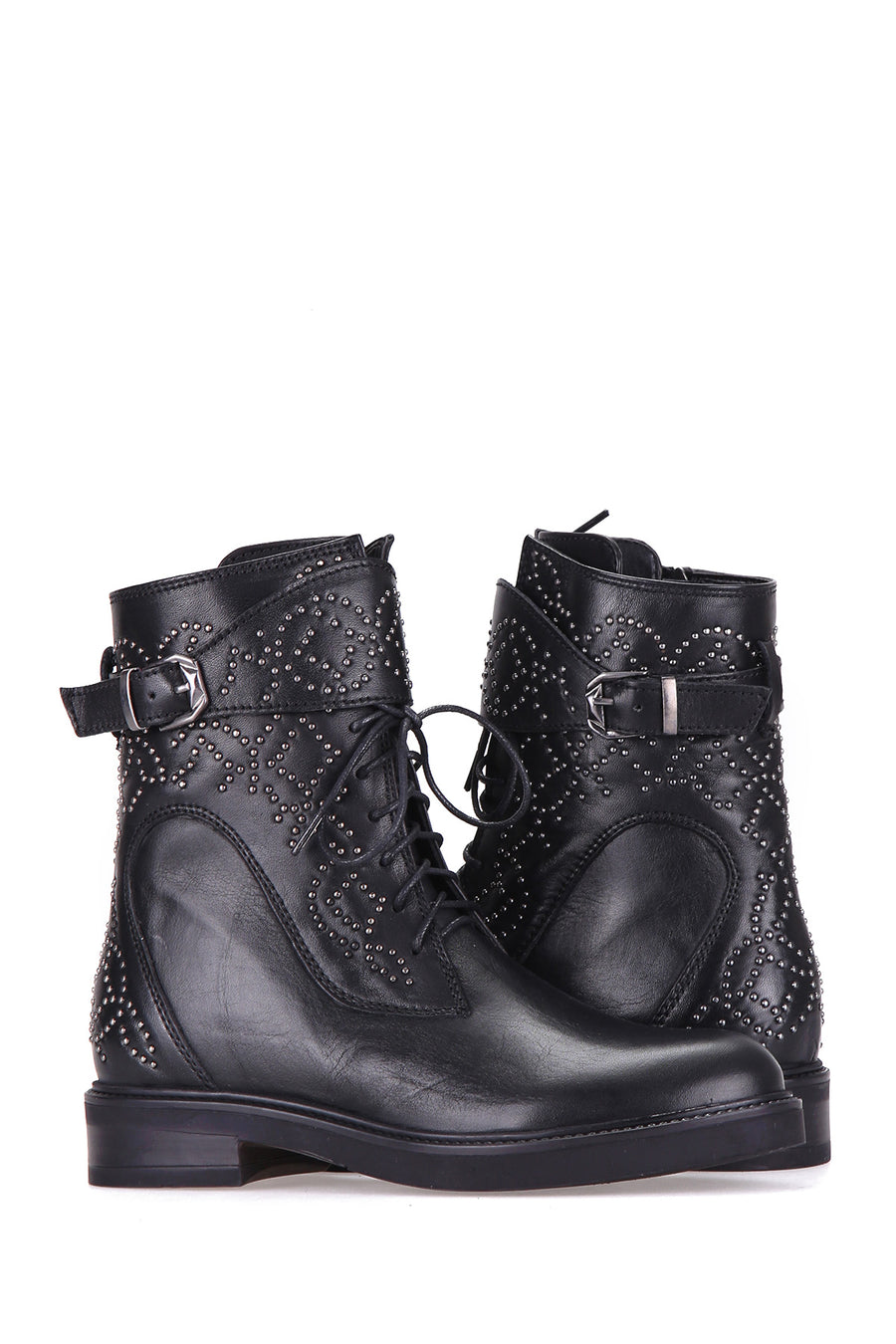 Studded Women's Leather Boots