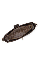 Woman Brown Long-Strap Printed Shoulder Bag | Derimod