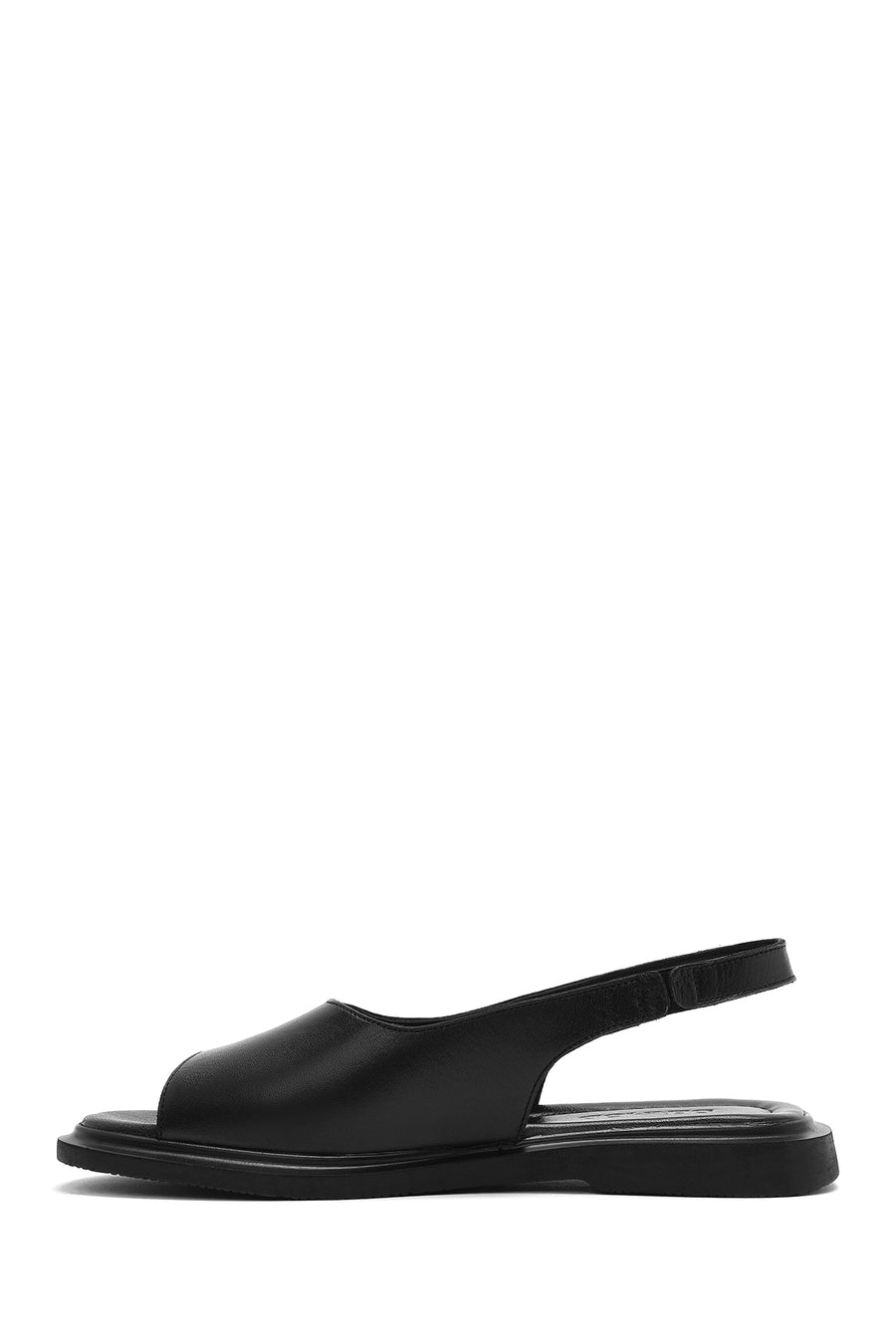 Women's Black Leather Sandals