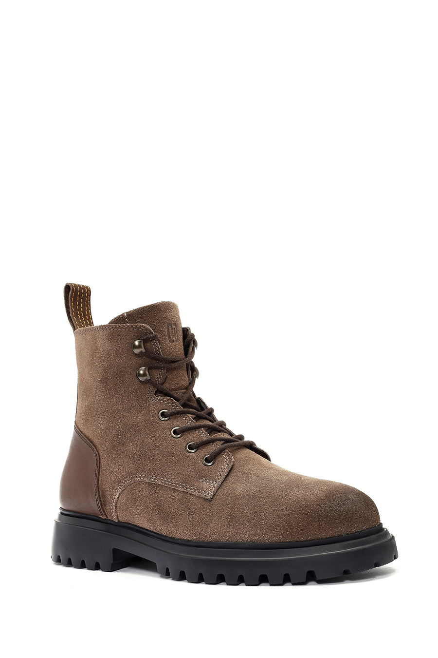 Men's Mink Zipper Lace-Up Suede Leather Casual Boots