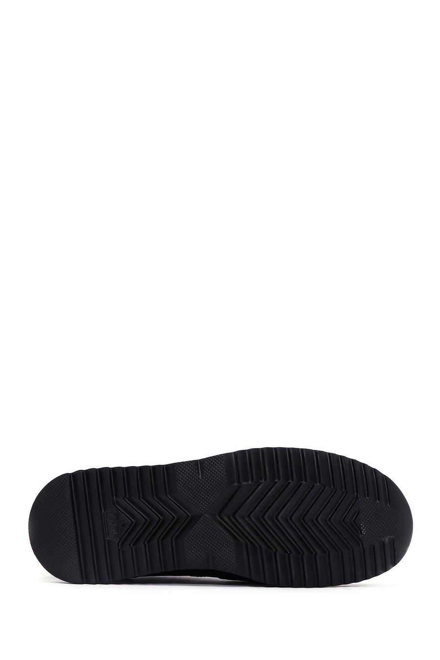 Men's Black Lace-up Leather Sneaker