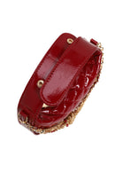 Woman Red Long Strap Quilted Mini Evening Bag | Derimod